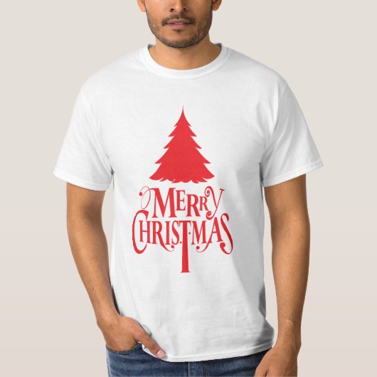 Weihnachtsbaum mit rotem Baum T-Shirt (Vorderseite)