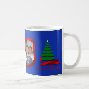 Weihnachtsbaum mit Rotem Foto-Rahmen Kaffeetasse