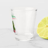 Weihnachtsbaum mit rotem Geschenk Schnapsglas (Rechts)