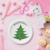 Weihnachtsbaum mit roten Band-Papiertellern Pappteller (Party)