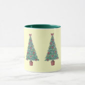 Weihnachtsbaum mit roten Knäueln Tasse (Zentrum)