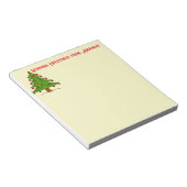 Weihnachtsbaum mit Roten Ornamenten Urlaub Notizblock (angewinkelt)