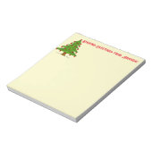 Weihnachtsbaum mit Roten Ornamenten Urlaub Notizblock (Rotiert)