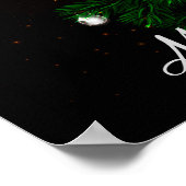 Weihnachtsbaum mit Saitenleuchten Poster (Ecke)