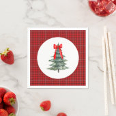 Weihnachtsbaum mit Schleife und Karo Serviette (Beispiel)