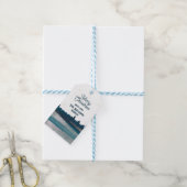 Weihnachtsbaum mit Schnee Frohe Weihnachten Geschenkanhänger (Mit Garn)