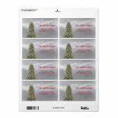 Weihnachtsbaum mit Schnee Hintergrund (Vorne)
