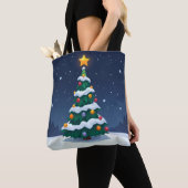 Weihnachtsbaum mit Schnee-Tasche Tasche (Von Nahem)