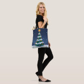Weihnachtsbaum mit Schnee-Tasche Tasche (Am Model)