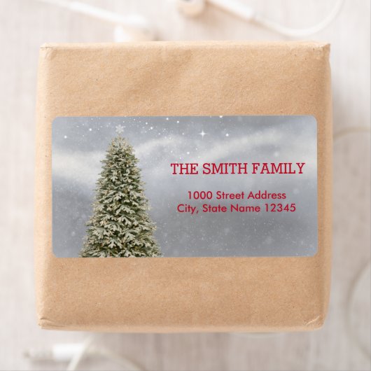 Weihnachtsbaum mit Schneeuntergrund (Insitu)