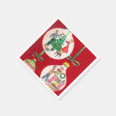 Weihnachtsbaum mit Servietten aus Party (Ecke)