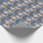 Weihnachtsbaum mit sonniger Aussicht Geschenkpapier (Ecke)