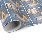 Weihnachtsbaum mit sonniger Aussicht Geschenkpapier (Rolleneckpunkt)