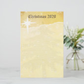Weihnachtsbaum mit Stars Stationery Briefpapier (Stehend Vorderseite)
