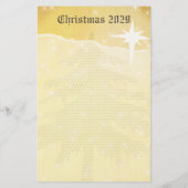 Weihnachtsbaum mit Stars Stationery Briefpapier (Rückseite)