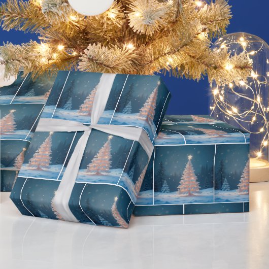 Weihnachtsbaum mit Stern Geschenkpapier (Feiertage)