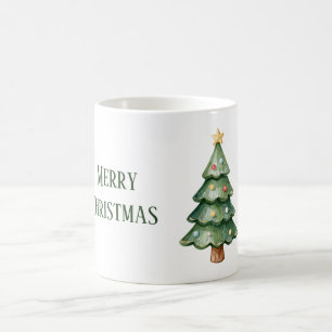 Weihnachtsbaum mit Stern und Ornamenten Kaffeetasse