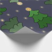 Weihnachtsbaum mit Sternen auf Custom Blue Geschenkpapier (Ecke)