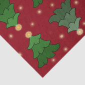 Weihnachtsbaum mit Sternen auf Custom Red Seidenpapier (Detail)