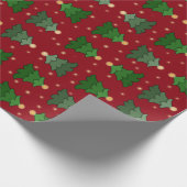 Weihnachtsbaum mit Sternen auf kundenspezifischem Geschenkpapier (Ecke)