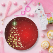 Weihnachtsbaum mit Sternen Pappteller (Party)