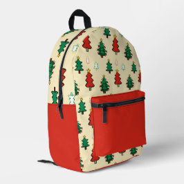 Weihnachtsbaum mit sternenüberragenden nahtlosen M Bedruckter Rucksack