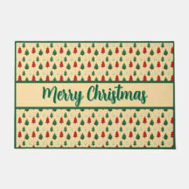 Weihnachtsbaum mit sternenüberragenden nahtlosen M Fußmatte