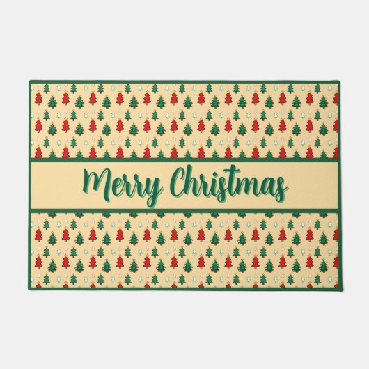 Weihnachtsbaum mit sternenüberragenden nahtlosen M Fußmatte (Vorderseite)