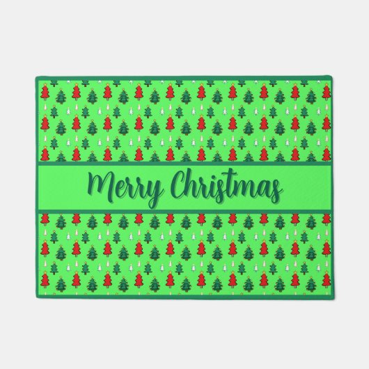 Weihnachtsbaum mit sternenüberragenden nahtlosen M Fußmatte (Vorderseite)