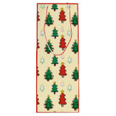Weihnachtsbaum mit sternenüberragenden nahtlosen M Geschenktüte Für Weinflaschen (Rückseite)
