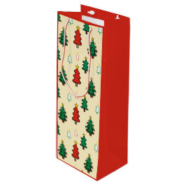 Weihnachtsbaum mit sternenüberragenden nahtlosen M Geschenktüte Für Weinflaschen