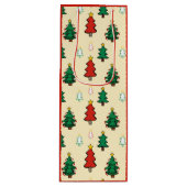 Weihnachtsbaum mit sternenüberragenden nahtlosen M Geschenktüte Für Weinflaschen (Vorderseite)