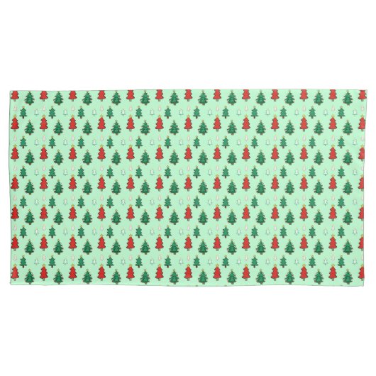 Weihnachtsbaum mit sternenüberragenden nahtlosen M Kissenbezug (Vorderseite)