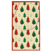 Weihnachtsbaum mit sternenüberragenden nahtlosen M Kleine Geschenktüte (Rückseite)