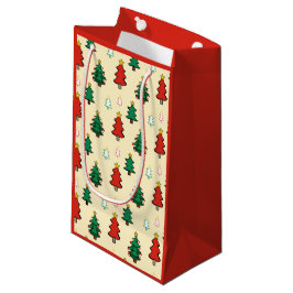 Weihnachtsbaum mit sternenüberragenden nahtlosen M Kleine Geschenktüte