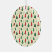 Weihnachtsbaum mit sternenüberragenden nahtlosen M Ornament Aus Glas (Vorderseite links)