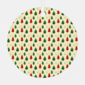 Weihnachtsbaum mit sternenüberragenden nahtlosen M Ornament Aus Metall (Rückseite)