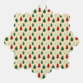 Weihnachtsbaum mit sternenüberragenden nahtlosen M Ornament Karte (Vorderseite)