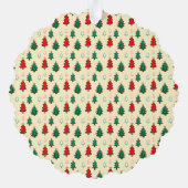 Weihnachtsbaum mit sternenüberragenden nahtlosen M Ornament Karte (Rückseite)