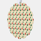 Weihnachtsbaum mit sternenüberragenden nahtlosen M Ornament Karte (Links)