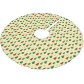 Weihnachtsbaum mit sternenüberragenden nahtlosen M Polyester Weihnachtsbaumdecke (Schrägansicht)