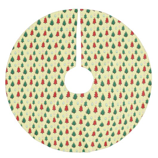 Weihnachtsbaum mit sternenüberragenden nahtlosen M Polyester Weihnachtsbaumdecke (Vorderseite)