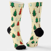 Weihnachtsbaum mit sternenüberragenden nahtlosen M Socken (Gewinkelt)
