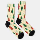 Weihnachtsbaum mit sternenüberragenden nahtlosen M Socken (Rechts)
