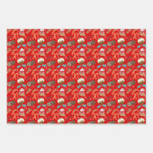 Weihnachtsbaum mit Süßspeisen Weihnachten Stein Geschenkpapier Set (Vorderseite 3)