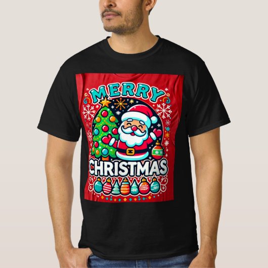 Weihnachtsbaum mit T - Shirt und Satin (Vorderseite)