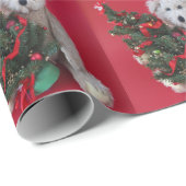 Weihnachtsbaum mit Teddybär Geschenkpapier (Rolleneckpunkt)