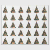 Weihnachtsbaum mit Terrier Hunden Weihnachtsgesche Geschenkpapier (Flach)