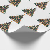 Weihnachtsbaum mit Terrier Hunden Weihnachtsgesche Geschenkpapier (Ecke)
