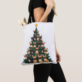 Weihnachtsbaum mit Terrier Hunden Weihnachtsgesche Tasche (Von Nahem)